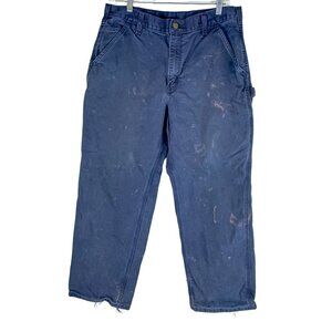 Vintage Carhartt Cargo Faded Distressed Beat Up Utility Carpenter Pants sz 36x30